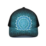 Vishuddha Chakra Spiritual Print Black Mesh Trucker Cap