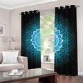 Vishuddha Chakra Spiritual Print Dimout Grommet Curtains