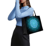 Vishuddha Chakra Spiritual Print Canvas Tote Bag