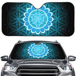 Vishuddha Chakra Spiritual Print Car Windshield Sun Shade