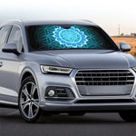 Vishuddha Chakra Spiritual Print Car Windshield Sun Shade