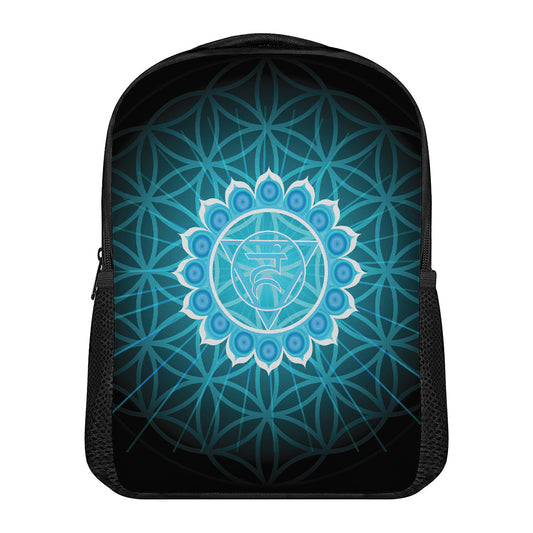 Vishuddha Chakra Spiritual Print Casual Backpack