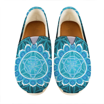 Vishuddha Chakra Spiritual Print Casual Shoes