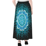 Vishuddha Chakra Spiritual Print Chiffon Maxi Skirt