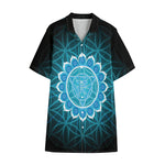 Vishuddha Chakra Spiritual Print Cotton Hawaiian Shirt