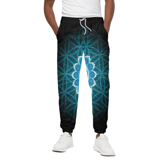 Vishuddha Chakra Spiritual Print Cotton Pants