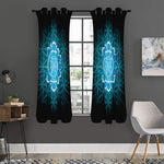 Vishuddha Chakra Spiritual Print Curtain