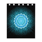 Vishuddha Chakra Spiritual Print Curtain