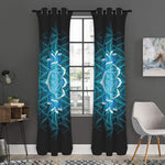 Vishuddha Chakra Spiritual Print Curtain