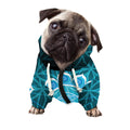 Vishuddha Chakra Spiritual Print Dog Zip Up Hoodie
