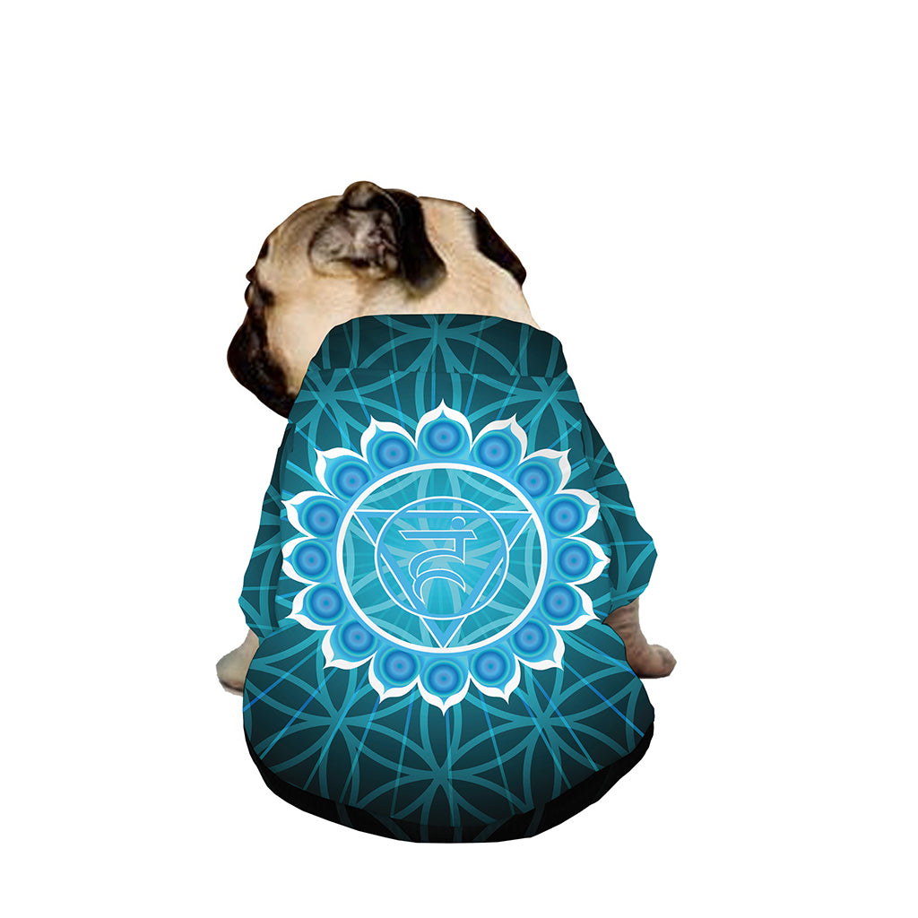 Vishuddha Chakra Spiritual Print Dog Zip Up Jacket