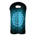 Vishuddha Chakra Spiritual Print Double Neoprene Wine Tote