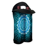 Vishuddha Chakra Spiritual Print Double Neoprene Wine Tote