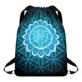 Vishuddha Chakra Spiritual Print Drawstring Backpack