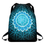 Vishuddha Chakra Spiritual Print Drawstring Backpack