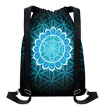 Vishuddha Chakra Spiritual Print Drawstring Backpack