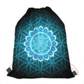 Vishuddha Chakra Spiritual Print Drawstring Bag
