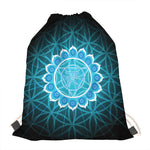 Vishuddha Chakra Spiritual Print Drawstring Bag