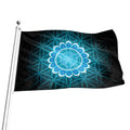 Vishuddha Chakra Spiritual Print Flag