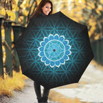 Vishuddha Chakra Spiritual Print Foldable Umbrella