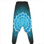 Vishuddha Chakra Spiritual Print Hammer Pants
