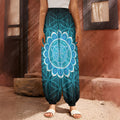Vishuddha Chakra Spiritual Print Harem Pants