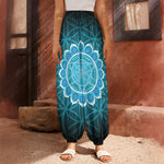 Vishuddha Chakra Spiritual Print Harem Pants