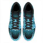 Vishuddha Chakra Spiritual Print High Top Leather Sneakers