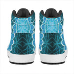 Vishuddha Chakra Spiritual Print High Top Leather Sneakers
