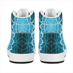 Vishuddha Chakra Spiritual Print High Top Leather Sneakers