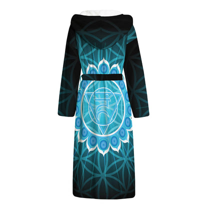 Vishuddha Chakra Spiritual Print Hooded Bathrobe