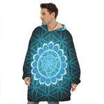 Vishuddha Chakra Spiritual Print Hoodie Blanket