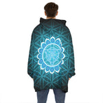 Vishuddha Chakra Spiritual Print Hoodie Blanket