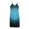 Vishuddha Chakra Spiritual Print Jersey Midi Cami Dress