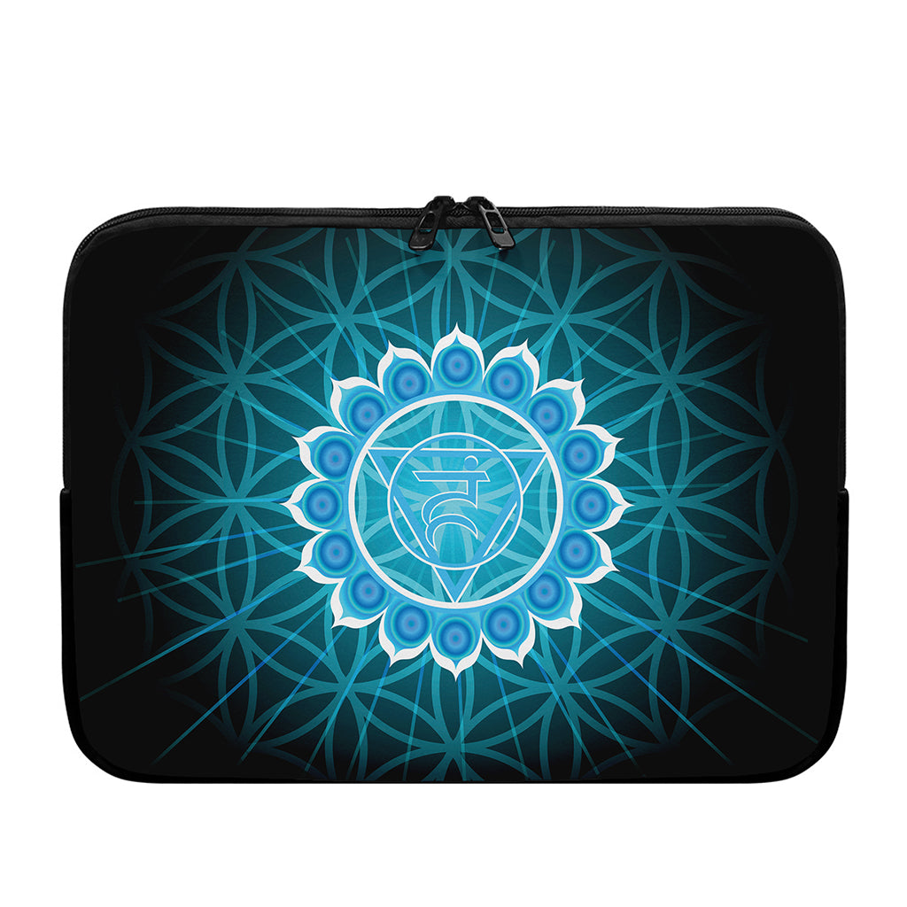 Vishuddha Chakra Spiritual Print Laptop Sleeve