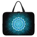 Vishuddha Chakra Spiritual Print Laptop Sleeve With Handle