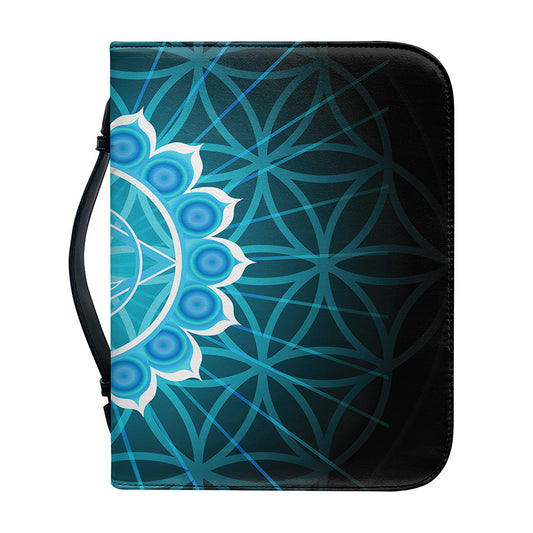 Vishuddha Chakra Spiritual Print Leather Bible Cover