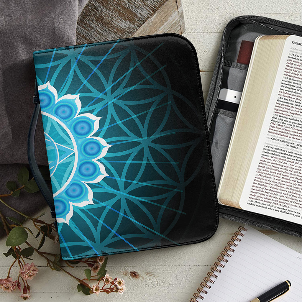 Vishuddha Chakra Spiritual Print Leather Bible Cover