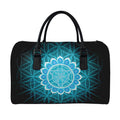 Vishuddha Chakra Spiritual Print Leather Duffel Bag