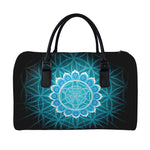 Vishuddha Chakra Spiritual Print Leather Duffle Bag