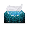 Vishuddha Chakra Spiritual Print Leather Tissue Box Cover