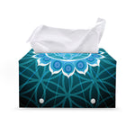 Vishuddha Chakra Spiritual Print Leather Tissue Box Cover