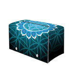 Vishuddha Chakra Spiritual Print Leather Tissue Box Cover