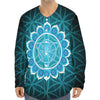 Vishuddha Chakra Spiritual Print Long Sleeve Baseball Jersey