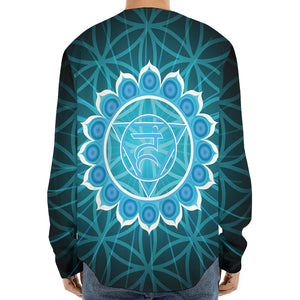 Vishuddha Chakra Spiritual Print Long Sleeve Baseball Jersey