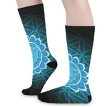 Vishuddha Chakra Spiritual Print Long Socks