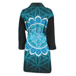 Vishuddha Chakra Spiritual Print Men's Bathrobe