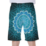 Vishuddha Chakra Spiritual Print Men's Beach Shorts
