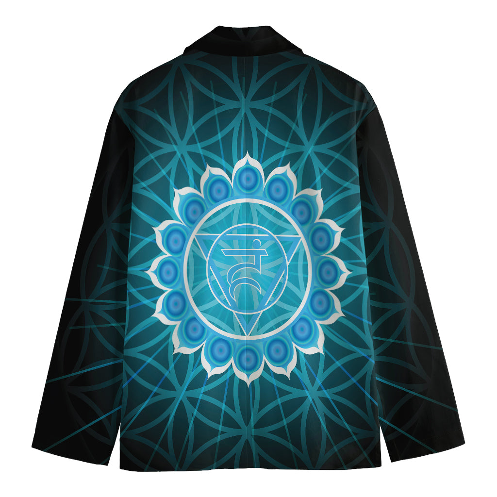 Vishuddha Chakra Spiritual Print Men's Blazer