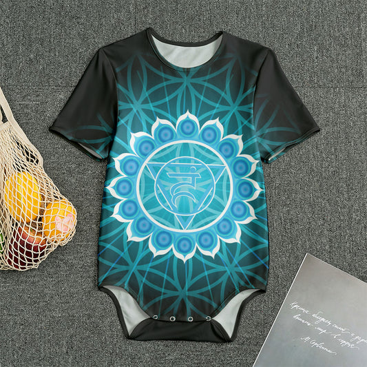 Vishuddha Chakra Spiritual Print Men's Bodysuit